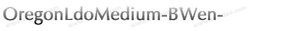 OregonLdoMedium-BWen字体转换