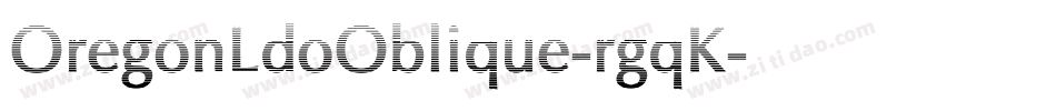 OregonLdoOblique-rgqK字体转换