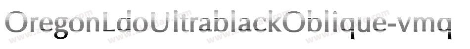 OregonLdoUltrablackOblique-vmqL字体转换
