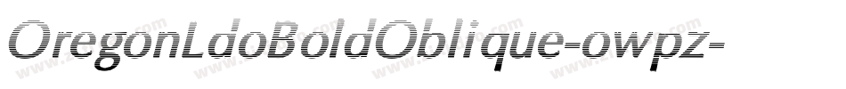 OregonLdoBoldOblique-owpz字体转换