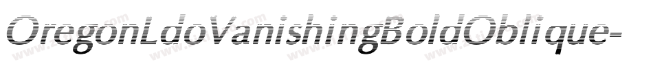 OregonLdoVanishingBoldOblique-d987字体转换