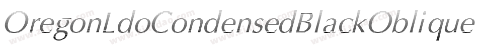 OregonLdoCondensedBlackOblique-EaOl字体转换