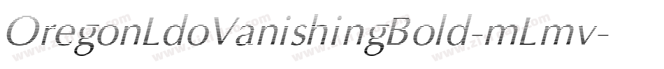OregonLdoVanishingBold-mLmv字体转换