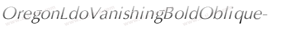 OregonLdoVanishingBoldOblique-d987字体转换