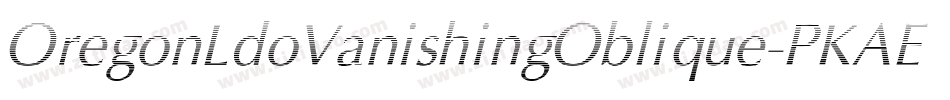 OregonLdoVanishingOblique-PKAE字体转换