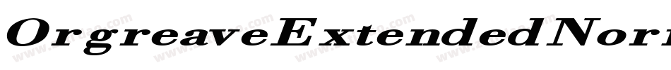 OrgreaveExtendedNormal-vvEZ字体转换