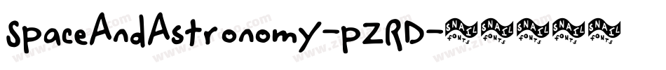 SpaceAndAstronomy-pZRD字体转换