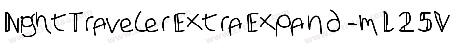 NightTravelerExtraExpand-mL25V字体转换 NightTravelerExtraExpand-mL25V字体转换