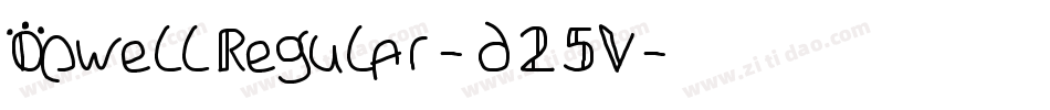 OswellRegular-d25V字体转换