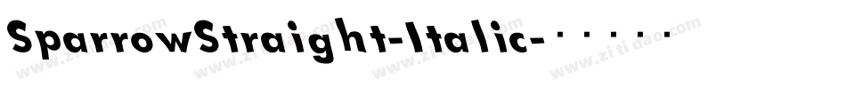 SparrowStraight-Italic字体转换