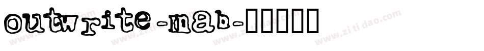 Outwrite-MAB字体转换