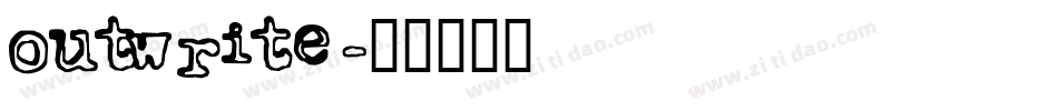 Outwrite字体转换