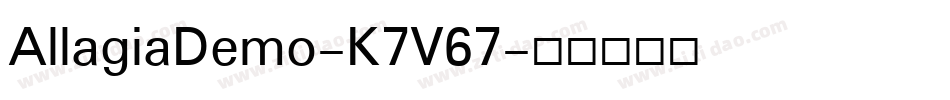 AllagiaDemo-K7V67字体转换