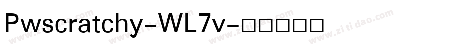 Pwscratchy-WL7v字体转换