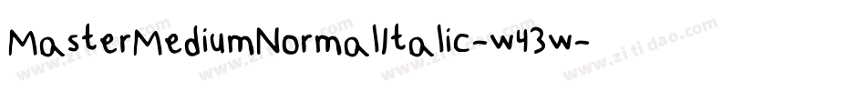 MasterMediumNormalItalic-w43w字体转换