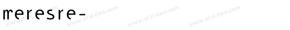 meresre字体转换