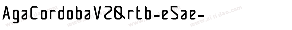 AgaCordobaV2Qrtb-e5ae字体转换