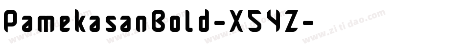 PamekasanBold-X54Z字体转换