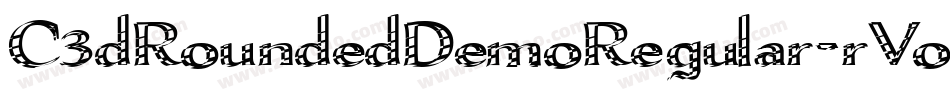 C3dRoundedDemoRegular-rVoO字体转换
