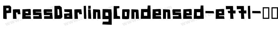 PressDarlingCondensed-e77l字体转换