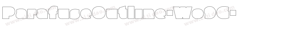 ParafuseOutline-Wo9G字体转换