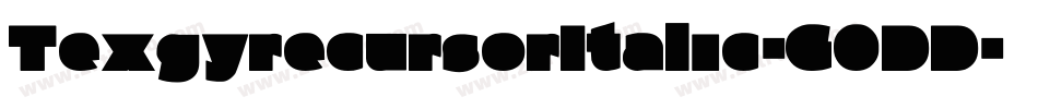 TexgyrecursorItalic-G0DD字体转换