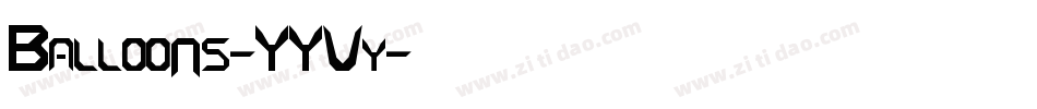 Balloons-YYVy字体转换