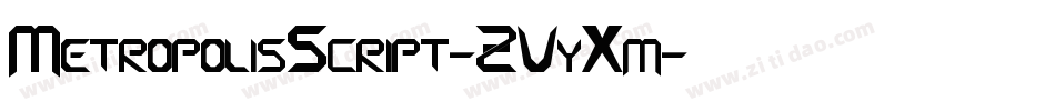 MetropolisScript-ZVyXm字体转换