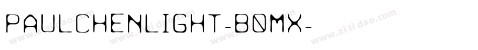 PaulchenLight-B0mx字体转换