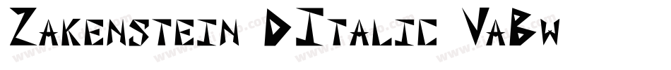 Zakenstein3DItalic-VaBw字体转换