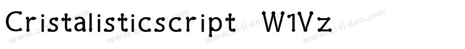 Cristalisticscript-W1Vz字体转换