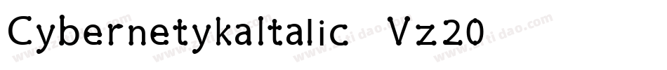 CybernetykaItalic-Vz20字体转换