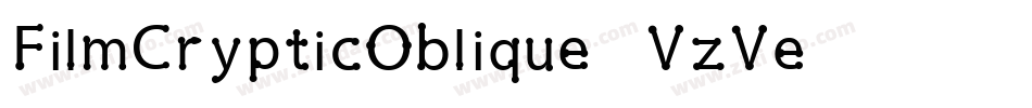 FilmCrypticOblique-VzVe字体转换