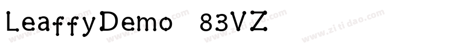 LeaffyDemo-83VZ字体转换