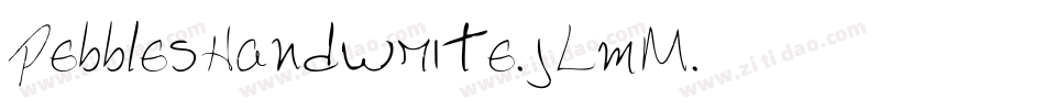 PebblesHandwrite-jLmM字体转换