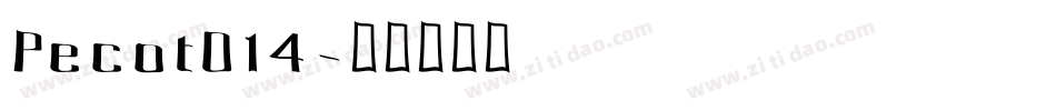 Pecot014字体转换