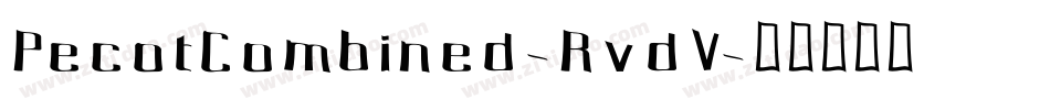 PecotCombined-RvdV字体转换