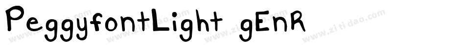PeggyfontLight-gEnR字体转换