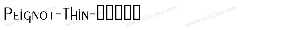 Peignot-Thin字体转换