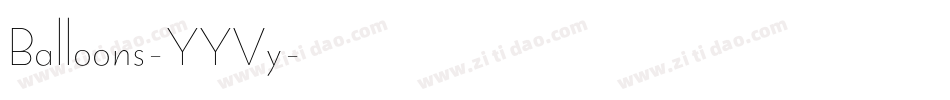 Balloons-YYVy字体转换