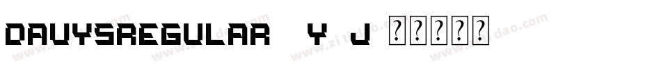 DavysRegular-9Y5j字体转换