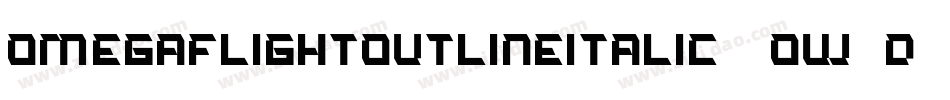 OmegaFlightOutlineItalic-2OW8d字体转换