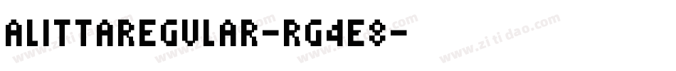 AlittaRegular-rg4e8字体转换