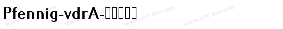 Pfennig-vdrA字体转换