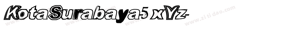 KotaSurabaya-5xYz字体转换