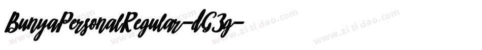BunyaPersonalRegular-dG3g字体转换