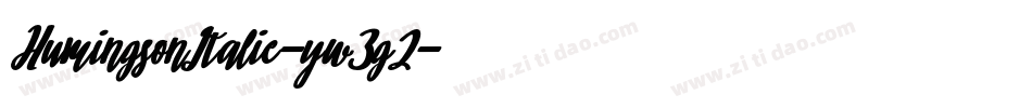 HumingsonItalic-yw3g2字体转换