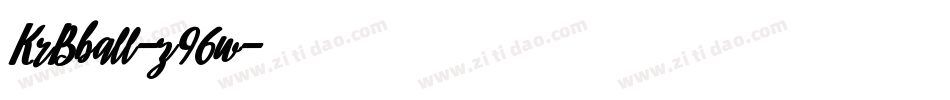 KrBball-z96w字体转换