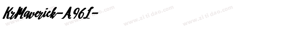 KrMaverick-A96L字体转换