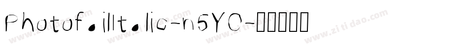 PhotofailItalic-n5YO字体转换